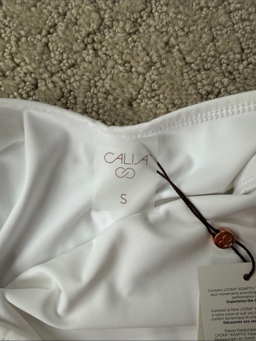 Calia Open Back Inspire Tank Top in Pure White Women’s Activewear Small NWT - Picture 11 of 12